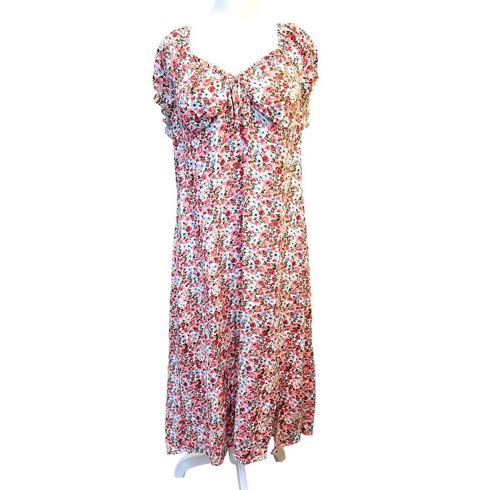 No Boundaries Red Floral Maxi Dress